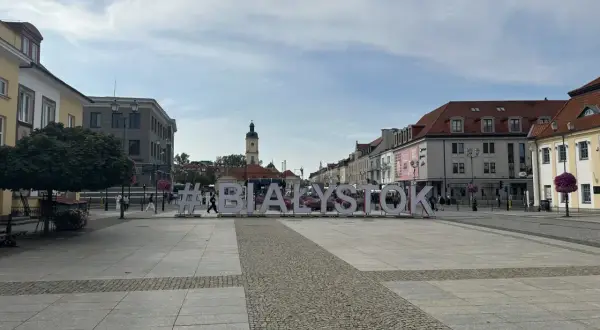 #Białystok na Rynku Kościuszki, sercu białostockiego starego miasta.