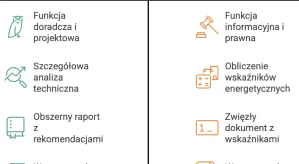 Porównanie audytu i świadectwa energetycznego. Audyt to szczegółowa analiza i raport, świadectwo to obliczenie wskaźników energetycznych i dokument do transakcji.