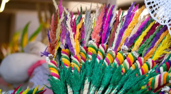 Kolorowe palmy wielkanocne, idealne do dekoracji domu na święta. Zastanawiasz się, co zrobić z palmą wielkanocną? Użyj jej jako symbolu odrodzenia i radości.