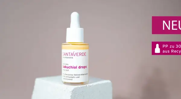 SANTA VERDE Bakuchiol Drops: Die pflanzliche Retinol-Alternative mit antioxidativer und regenerierender Wirkung. Neu & aus Recycling.