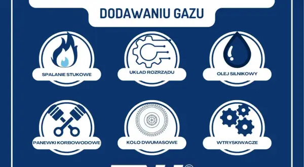 Przyczyny stukania w silniku przy dodawaniu gazu: spalanie stukowe, układ rozrządu, olej silnikowy, panewki korbowodowe, koło dwumasowe, wtryskiwacze.