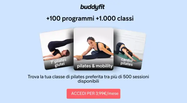 Inizia la tua trasformazione fisica con Buddyfit: pilates, mobility e cardio per oltre 1000 classi.