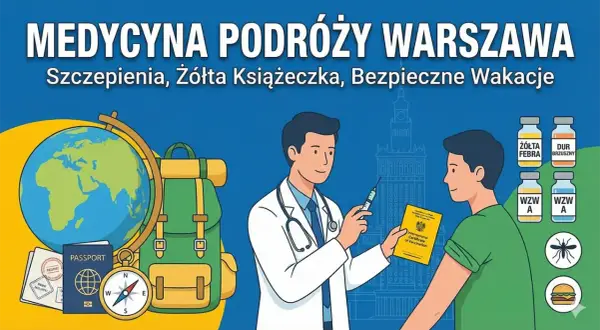 Lekarz podaje szczepionkę przeciwko żółtej febrze, przygotowując pacjenta do bezpiecznych wakacji.