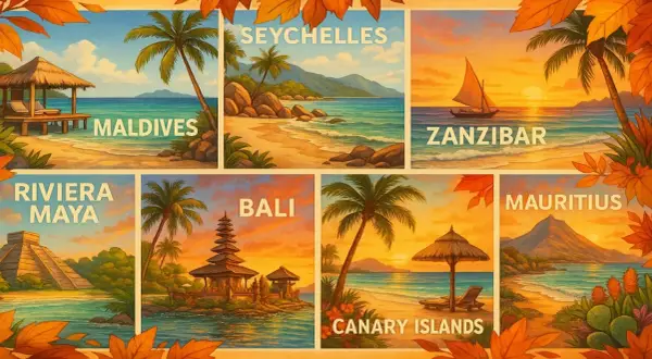 Kraje egzotyczne: Malediwy, Seszele, Zanzibar, Bali, Wyspy Kanaryjskie, Mauritius, Riviera Maya. Wakacyjne marzenia.
