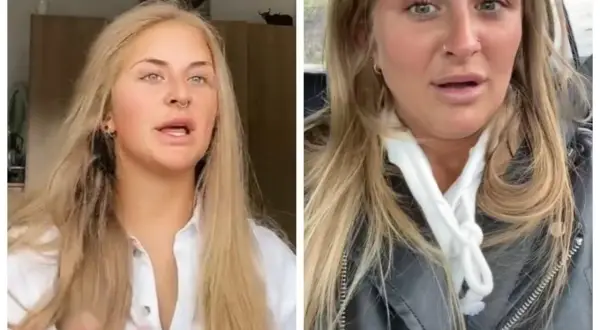 Dwie kobiety z blond włosami, jedna w białej koszuli, druga w czarnej kurtce.