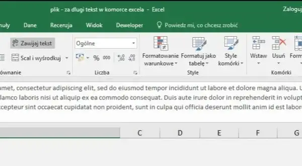 Jak zrobić enter w komórce Excel i poprawić formatowanie tekstu