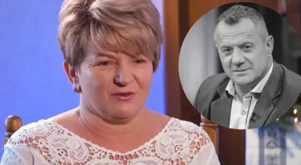 Bogusia z "Rolnik szuka żony" w ciąży? Uśmiechnięta kobieta i poważny mężczyzna w okręgu.