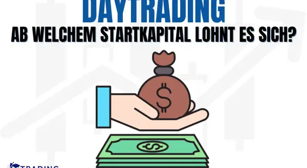 Ein Daytrader fragt sich, ab welchem Startkapital sich Daytrading lohnt. Geldbeutel und Scheine symbolisieren das Kapital.
