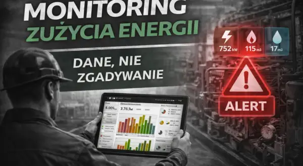 Monitoring zużycia energii pokazuje, ile prądu zużywa monitoring. Dane, nie zgadywanie. Alert!