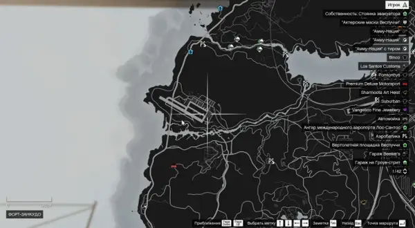 Gdzie jest wojsko w GTA 5? Na mapie widać Fort Zancudo, bazę wojskową na zachodzie, niedaleko lotniska.