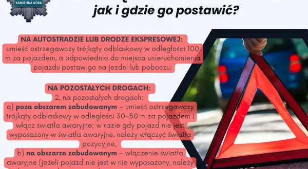 Trójkąt ostrzegawczy odblaskowy: instrukcja, jak i gdzie go ustawić na drodze, by zapewnić bezpieczeństwo.