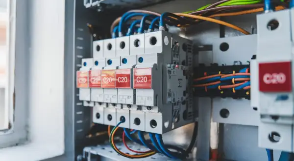 W skrzynce elektrycznej z bezpiecznikami C20, zastanawiasz się, czy wyłączać bojler na wyjazd.