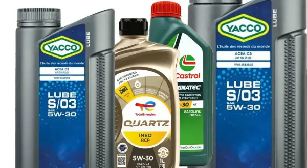 Olej do silnika 1.2 Puretech? Yacco Lube S/03 5W-30, TotalEnergies Quartz INEO RCP 5W-30, Castrol Magnatec 5W-30.