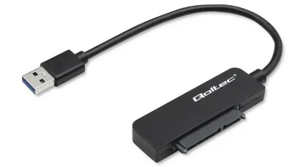 Adapter USB na SATA. Pozwala podłączyć dysk twardy do komputera przez wejście SATA.