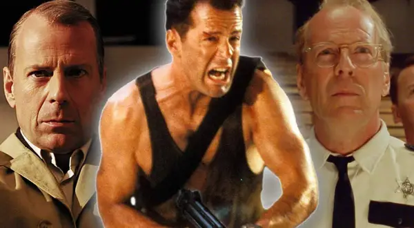 Bruce Willis i tre olika roller från sina filmer. En ikonisk actionhjälte som levererar oförglömliga prestationer.