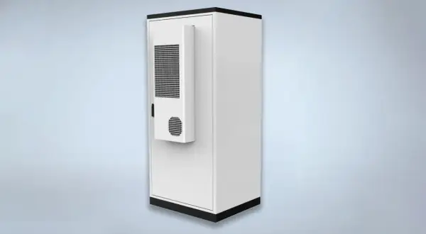 Biały magazyn energii 50 kWh z czarnymi elementami. Sprawdź jego atrakcyjną cenę i zacznij oszczędzać!