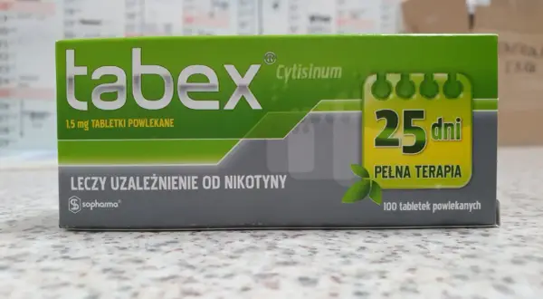 Tabex na co? Na uzależnienie od nikotyny. Pełna terapia 25 dni, 100 tabletek.
