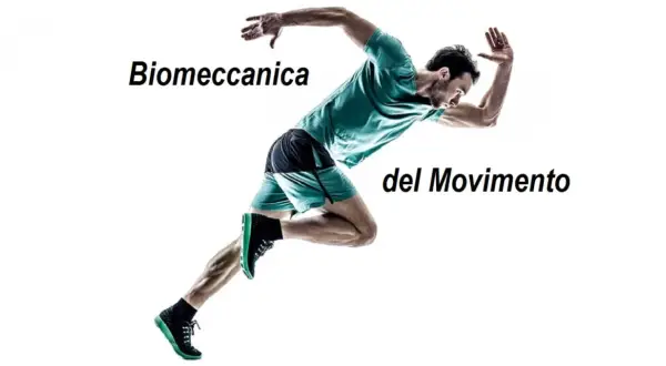 Atleta in corsa, studio della biomeccanica del movimento.