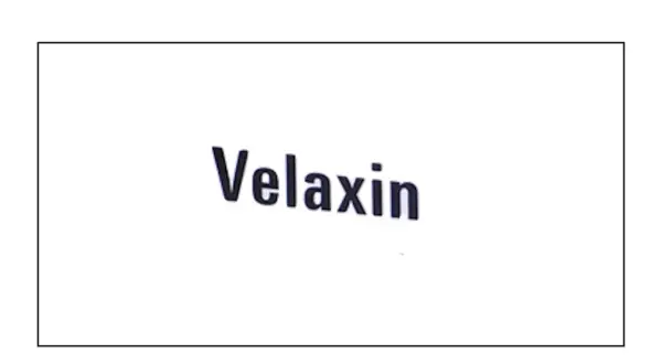 Napis "Velaxin" na białym tle.