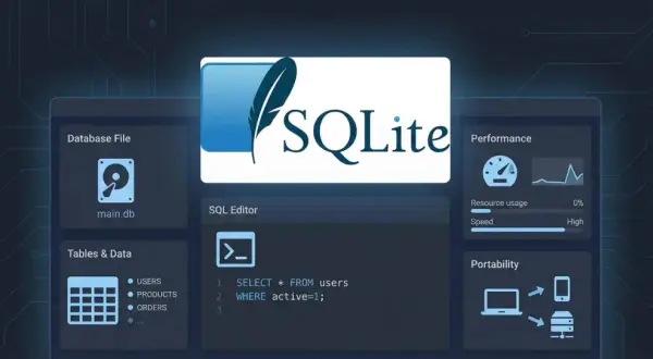 Interface graphique pour SQLite, montrant un éditeur SQL avec une requête Python. Idéal pour gérer des bases de données légères.