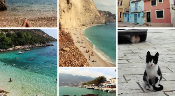 Wakacje na Lefkadzie: plaże, turkusowa woda, kolorowe domki i koty. Idealne lefkada miasto.