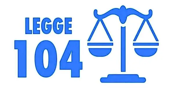 Simbolo della Legge 104, con bilancia della giustizia. Utile per il rinnovo 104 scaduta INPS.