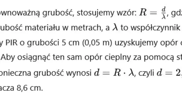 Płyta PIR 5 cm ile to styropianu? Oblicz potrzebną grubość styropianu