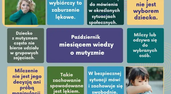 Mutyzm wybiórczy co to? To zaburzenie lękowe, nie wybór dziecka. Dziecko milczy w określonych sytuacjach społecznych, ale w bezpiecznym otoczeniu mówi swobodnie.