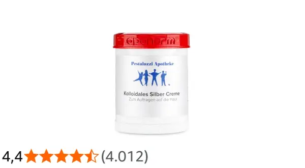 Kühlende Kolloidales Silber Creme von Pestalozzi Apotheke, ideal zur Hautpflege.