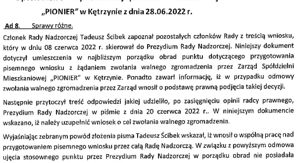 Walne Zgromadzenie: Kto kontroluje Radę Nadzorczą w spółdzielni?