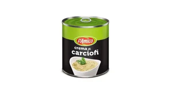 Lattina di crema di carciofi D'Amico. Ideale per antipasti, crostini o come condimento per primi piatti. Scopri come usarla!