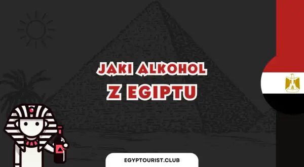 Faraon trzyma butelkę, a piramida w tle sugeruje, że chodzi o egipski alkohol.