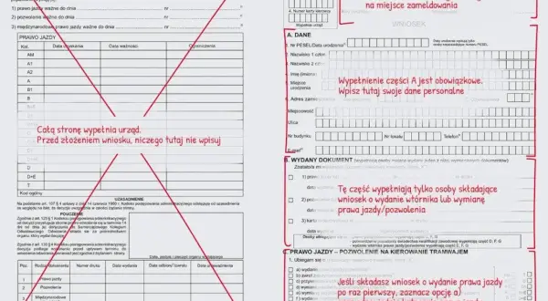 Wniosek o wydanie prawa jazdy. Wypełnij swoje dane osobowe, aby uzyskać profil kierowcy online.