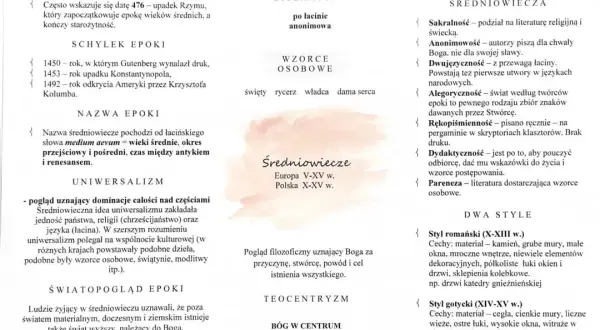 Jakie ideały propagowała epoka średniowiecza i jak wpłynęły na nas?