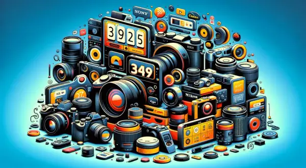 Kolekcja aparatów i akcesoriów fotograficznych. Dowiedz się, jak sprawdzić przebieg migawki w Canonie, analizując dane z liczników na ekranach.