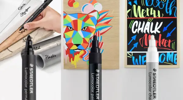 Come scrivere sul vetro, legno e lavagna con i pennarelli Staedtler Lumocolor.
