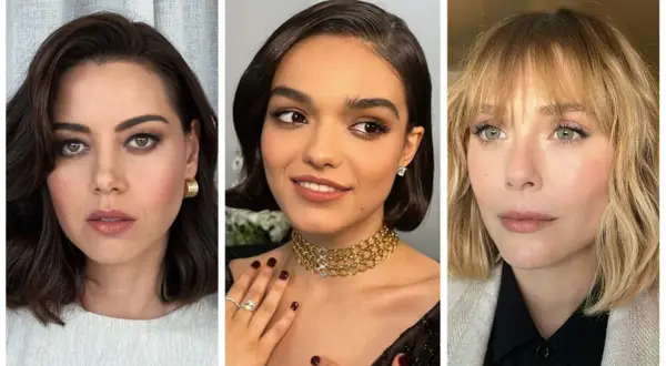 Tres mujeres lucen elegantes cortes de pelo bob, cada una con un estilo único.
