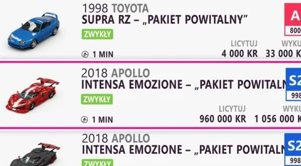 Jak sprzedać auto w Forza Horizon bez strat i maksymalnego zysku
