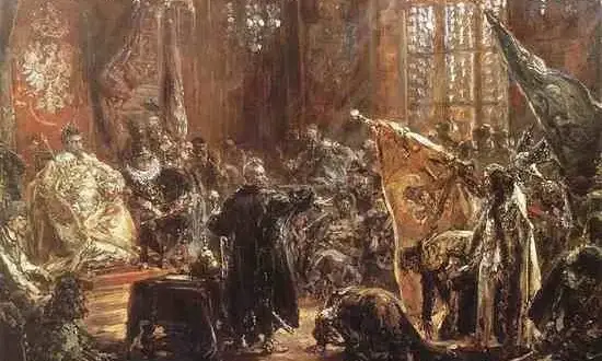 Jakie wydarzenie historyczne przedstawia obraz Jana Matejki?
