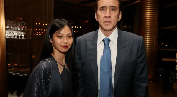 Nicolas Cage z żoną, Riccielą Vergara, na wydarzeniu.