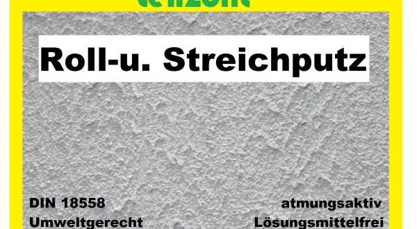 Streichputz innen von Lenzolit: atmungsaktiv, lösungsmittelfrei, umweltgerecht. Perfekt für Ihre Wände.