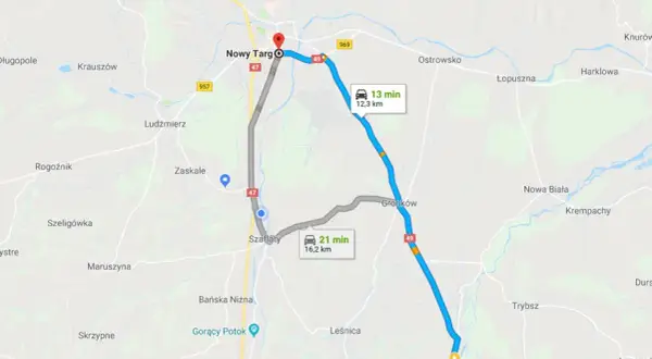 Gdzie leży Białka Tatrzańska? Odkryj jej bliskość do Zakopanego