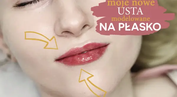 Moje nowe USTA modelowane na płasko. Efekt po 1 ml kwasu.