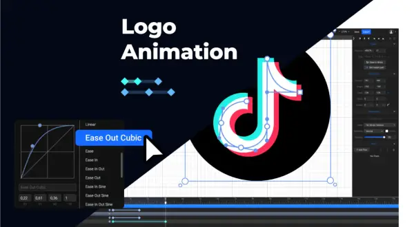 Learn how to create a smooth logo animation, like this TikTok-inspired one, using easing curves like "Ease Out Cubic" in this tutorial.