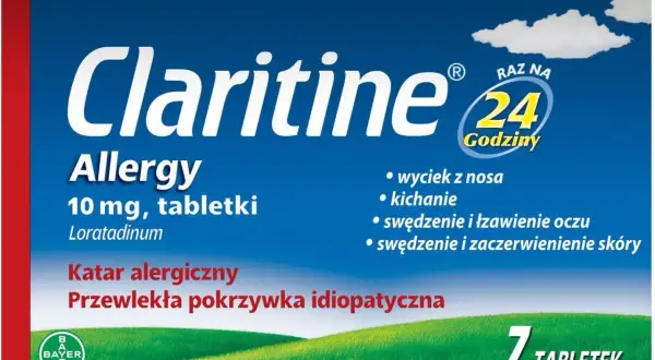 Claritine Allergy, co na alergie bez recepty, łagodzi katar, kichanie i swędzenie. 7 tabletek.