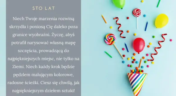 Kolorowe balony, lizaki i konfetti wystrzeliwują z tortowego kapelusza. Idealne na wierszyki dla najlepszej przyjaciółki!