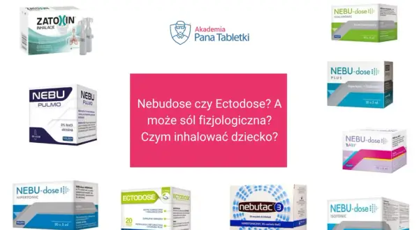 Różne preparaty do inhalacji, w tym Nebudose, Ectodose i Zato-in, pomagają w leczeniu kaszlu i problemów z oddychaniem u dzieci.
