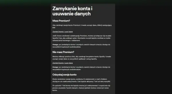 Jak trwale usunąć konto Spotify? Instrukcja krok po kroku