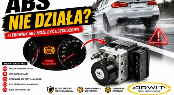 Awaria ABS? Kontrolka świeci, hamowanie wydłużone. Sterownik ABS może być uszkodzony. Sprawdź objawy i zadbaj o bezpieczeństwo.
