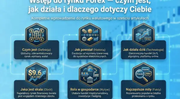 Wstęp do rynku Forex: czym jest, jak działa i dlaczego dotyczy Ciebie. Globalny rynek wymiany walut, jego historia, technologia, skala i wpływ na gospodarkę.